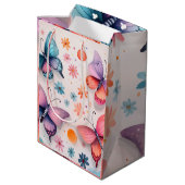 Schmetterlingsträume Mittlere Geschenktüte (Rückseite Schrägansicht)