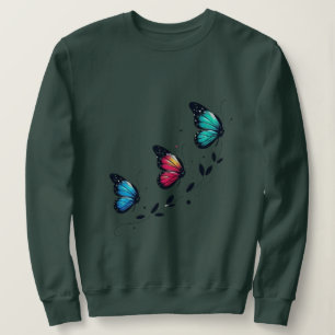 Schmetterlingsträume Pastellflügel Ein sanfter Auf Sweatshirt