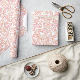 Schmetterlingsträume (Peach) Geschenkpapier