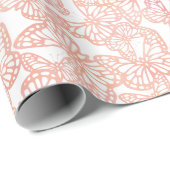 Schmetterlingsträume (Peach) Geschenkpapier (Rolleneckpunkt)