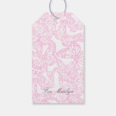 Schmetterlingsträume (Rosa) Geschenkanhänger (Rückseite)