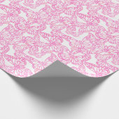 Schmetterlingsträume (Rosa) Geschenkpapier (Ecke)