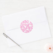 Schmetterlingsträume (Rosa) Runder Aufkleber (Umschlag)