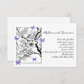 Schmetterlingsträume: Violethochzeit-Probe Einladung (Vorne/Hinten)