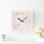 Schmetterlingsuhr Quadratische Wanduhr (Zuhause)