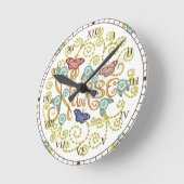 Schmetterlingsuhr Runde Wanduhr (Winkel)