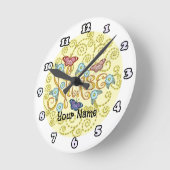 Schmetterlingsuhr Runde Wanduhr (Winkel)