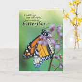 Schmetterlingsveränderungen Denken Karte (Gelbe Blume)