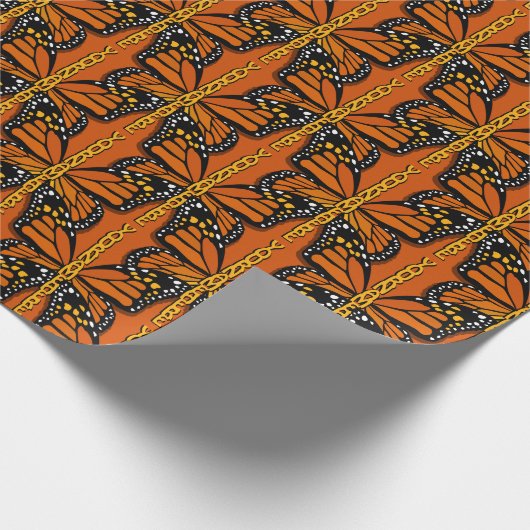 Schmetterlingsverpackung Personalisiertes Geschenk Geschenkpapier (Ecke)