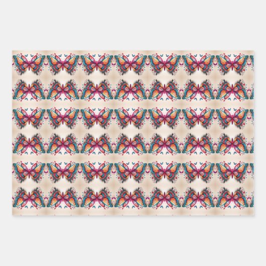 Schmetterlingsverpackungsfolien Geschenkpapier Set (Vorderseite 2)