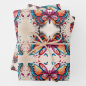 Schmetterlingsverpackungsfolien Geschenkpapier Set (Beispiel)