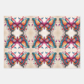 Schmetterlingsverpackungsfolien Geschenkpapier Set (Vorderseite)