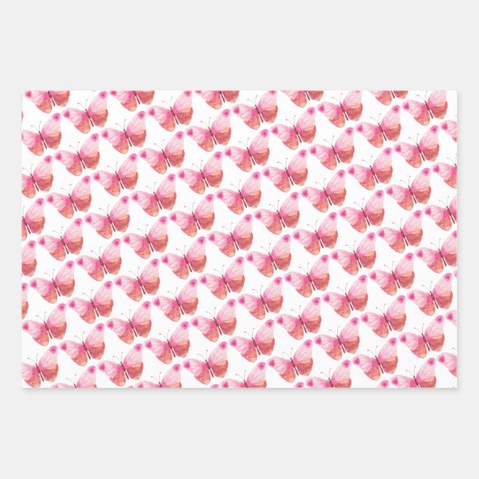 Schmetterlingsverpackungsfolien Geschenkpapier Set (Vorderseite 2)