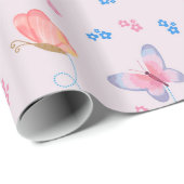 Schmetterlingsverpackungspapier Geschenkpapier (Rolleneckpunkt)