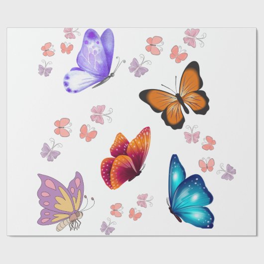 Schmetterlingsverpackungspapier Geschenkpapier (Flach)