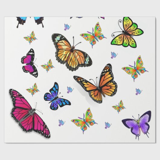 Schmetterlingsverpackungspapier Geschenkpapier (Flach)