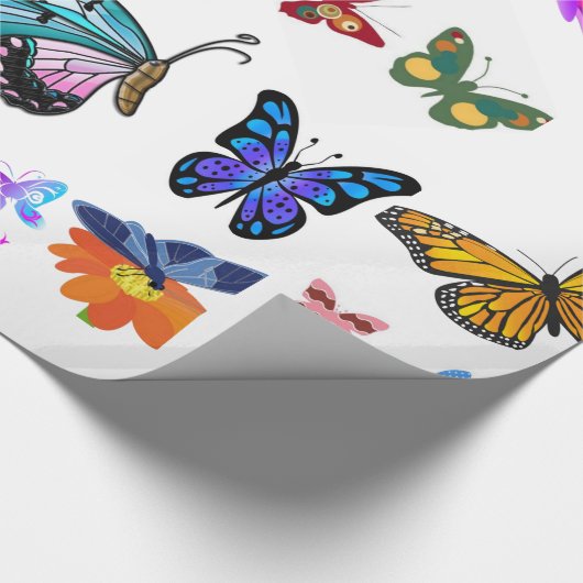 Schmetterlingsverpackungspapier Geschenkpapier (Ecke)