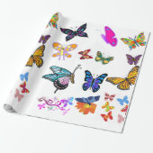Schmetterlingsverpackungspapier Geschenkpapier (Ungerollt)