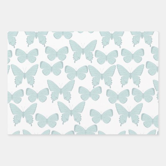Schmetterlingsverpackungspapier Geschenkpapier Set (Vorderseite)