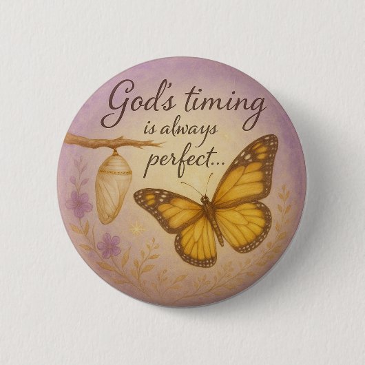Schmetterlingsverwandlung - Knopfdesign Button (Vorderseite)