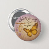 Schmetterlingsverwandlung - Knopfdesign Button (Vorne & Hinten)