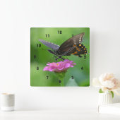 Schmetterlingswache Quadratische Wanduhr (Zuhause)