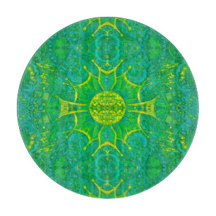 Schmetterlingswald Bohemian Arabesque-Muster Grün Schneidebrett