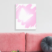 Schmetterlingswandkunst - gewickelte Leinwand (Insitu (Wohnzimmer))