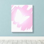 Schmetterlingswandkunst - gewickelte Leinwand (Insitu (Holzboden))