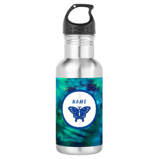 Schmetterlingswasser Flasche Grün und Blau Krawatt Edelstahlflasche