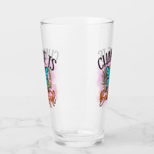 Schmetterlingswechsel ist ein schönes Zitat, das i Glas (Links)