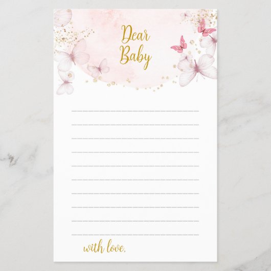 Schmetterlingsweine für Babykarten Flyer (Vorne)