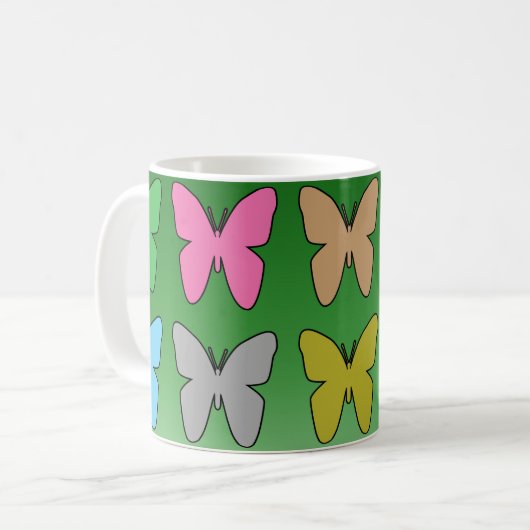 Schmetterlingswelt Kaffeetasse (Vorderseite Links)
