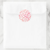 Schmetterlingswerfen (Peach) Runder Aufkleber (Tasche)