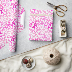 Schmetterlingswerfen (rosa) geschenkpapier