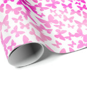 Schmetterlingswerfen (rosa) geschenkpapier (Rolleneckpunkt)