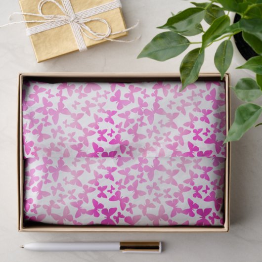 Schmetterlingswerfen (rosa) seidenpapier (Geschenk)