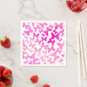 Schmetterlingswerfen (rosa) serviette (Beispiel)