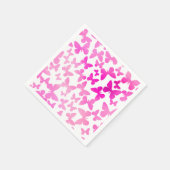 Schmetterlingswerfen (rosa) serviette (Ecke)