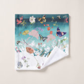 Schmetterlingswiese Badehandtuch-Set Badhandtuch Set (Waschlappen)