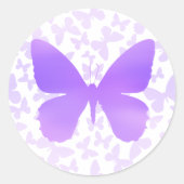 Schmetterlingswirbel (Lavendel-Single) Runder Aufkleber (Vorderseite)