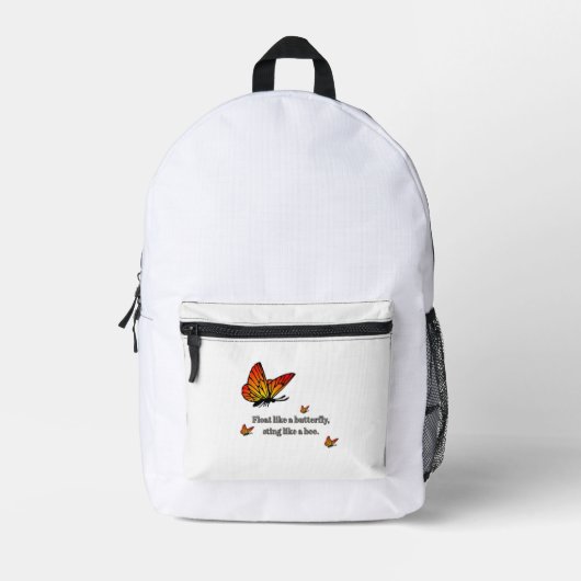 Schmetterlingszitat Bedruckter Rucksack (Vorderseite)
