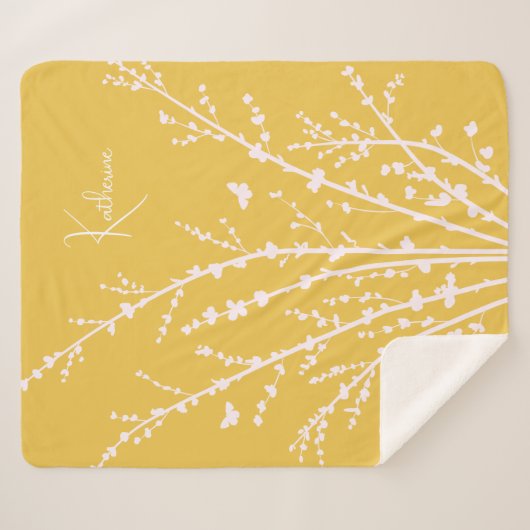 Schmetterlingszweige mit benutzerdefinierbarem Nam Sherpadecke (Vorderseite (Horizontal))