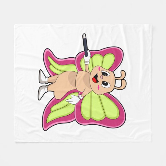 Schmetterlingzauberstab Fleecedecke (Vorderseite (Horizontal))