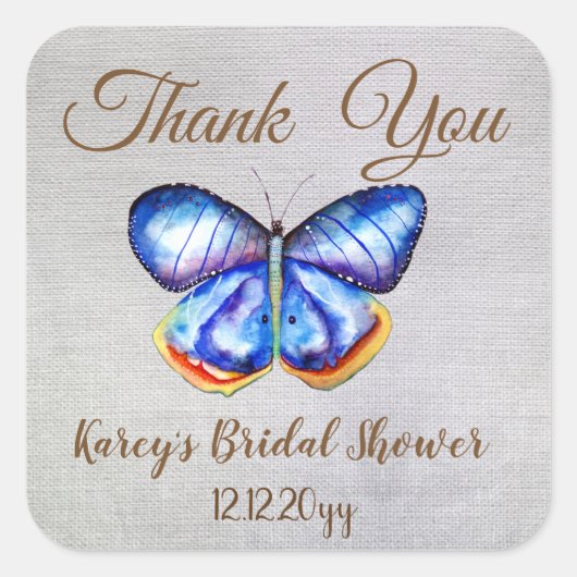 Schmetternde Rustikale Aufkleber für das Brautpart (Vorderseite)