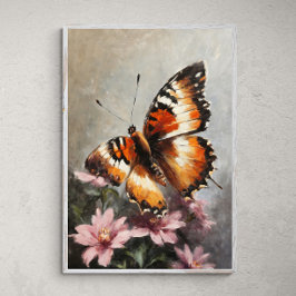 Schmetternde Schönheit: Schmetterling auf einer Bl Poster