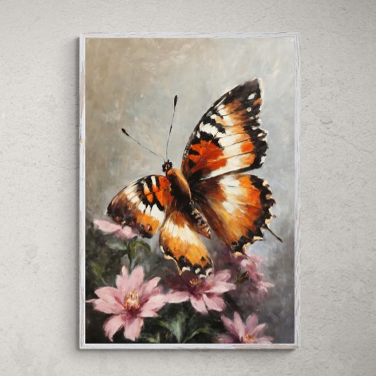 Schmetternde Schönheit: Schmetterling auf einer Bl Poster