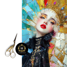 Schmetterte Königin Abstrakte Kunst Frauen Monat G Seidenpapier