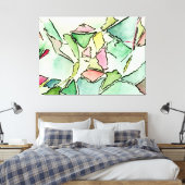 Schmetterte Träume Aquarell und Tinte auf Leinwand (Insitu (Schlafzimmer))