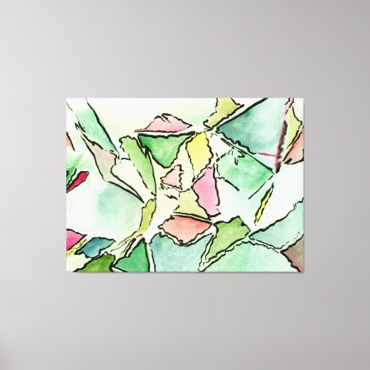 Schmetterte Träume Aquarell und Tinte auf Leinwand (Vorderseite)